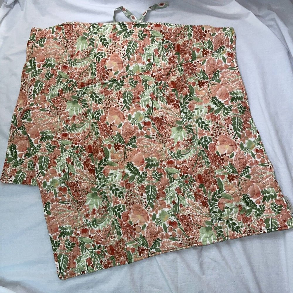 Nina Home Campbell Quilted Shams Pillowcases Standard Set Floral Flowers 27"x21"